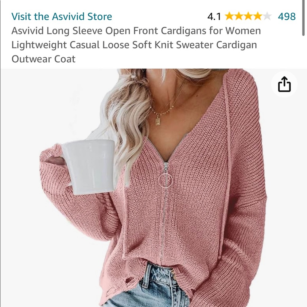 Off white jacket/zip up cardigan